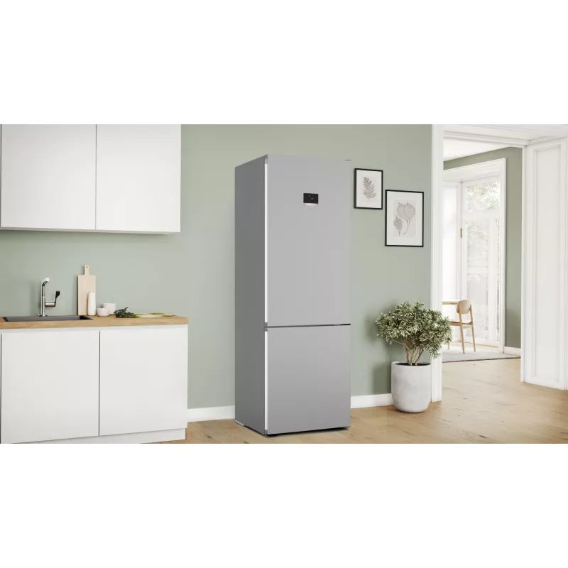 Külmik-sügavkülmik Bosch Serie 4 KGN497LDF — 440 L kogumaht, 311 L külmik + 129 L sügavkülmik, NoFrost, LED-ekraan, roostevaba teras