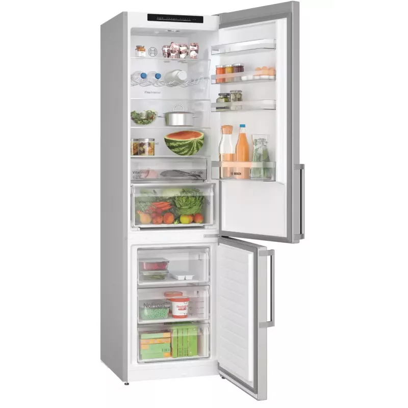 Eraldiseisev külmik Bosch Serie 4 KGN39VIBT, kogumaht 363 L (külmik 260 L / sügavkülmik 103 L), roostevaba teras, NoFrost, 203 cm