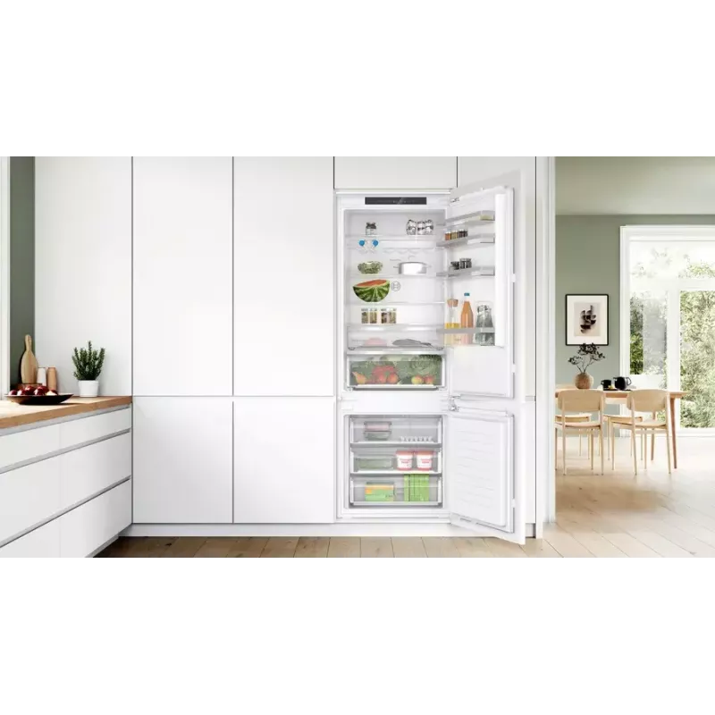 Sisseehitatav külmik-sügavkülmik Bosch Serie 4 KBN96VFE0, kogumaht 383 l, külmik 285 l / sügavkülmik 98 l, sügavkülmik all, pööratavad uksed, valge