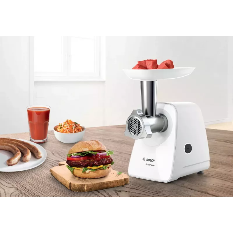 Bosch MFW2520W hakklihamasin 1500 W Roostevaba teras, valge