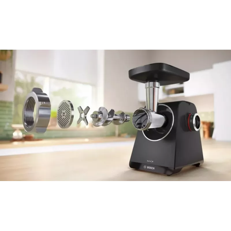Bosch Serie 4 MFWS440B hakklihamasin 1900 W, must, hõbedane