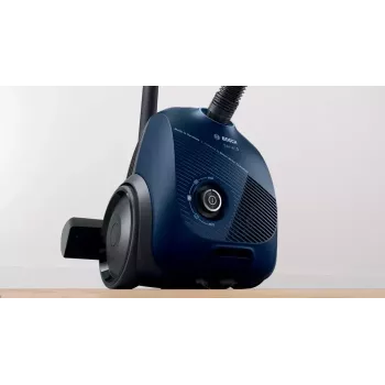 Silindervormiga tolmuimeja Bosch Serie 2 BGBS2BU1T — 850 W, 3,5 L tolmukott, 8 m tööraadius, sinine
