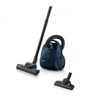 Silindervormiga tolmuimeja Bosch Serie 2 BGBS2BU1T — 850 W, 3,5 L tolmukott, 8 m tööraadius, sinine