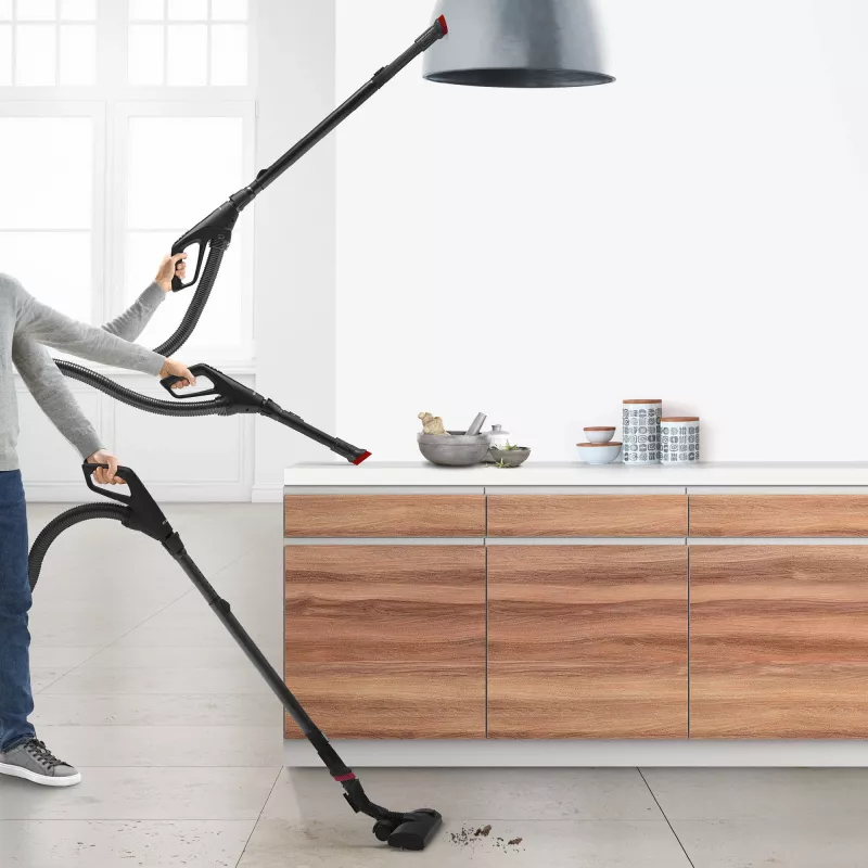 Silindertolmuimeja Bosch Serie 6 BGB6X330 — 600 W, HEPA 13, 4 L tolmukott, kõvadele põrandatele ja vaipadele, 6 kg, hall/must