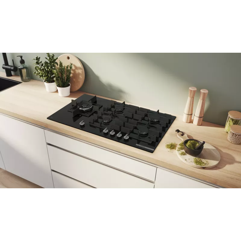 Bosch Serie 6 PPM9A6I40 pliit must sisseehitatav 90 cm gaas 5 tsooni