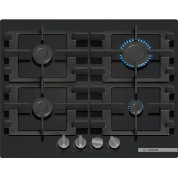 Bosch Serie 4 PNP6B6K40 pliit Must Sisseehitatav 60 cm Gaas 4 tsooni