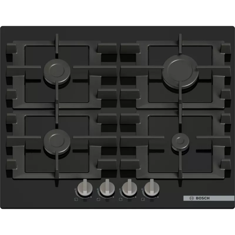 Bosch Serie 4 PNP6B6K40 pliit Must Sisseehitatav 60 cm Gaas 4 tsooni