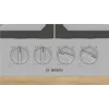 Sisseehitatud gaasipliit Bosch PCH6A5I90 — 60 cm, roostevaba teras, 4 gaasitsooni + 1 wok, Flame Select, malmist restid