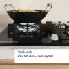 Sisseehitatud gaasipliit Bosch PCH6A5I90 — 60 cm, roostevaba teras, 4 gaasitsooni + 1 wok, Flame Select, malmist restid
