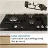 Sisseehitatud gaasipliit Bosch PCH6A5I90 — 60 cm, roostevaba teras, 4 gaasitsooni + 1 wok, Flame Select, malmist restid