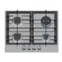 Sisseehitatud gaasipliit Bosch PCH6A5I90 — 60 cm, roostevaba teras, 4 gaasitsooni + 1 wok, Flame Select, malmist restid