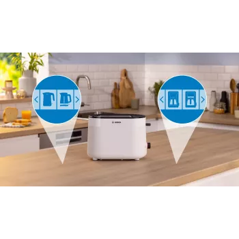 Bosch TAT2M121 röster 6 2 viilule 950 W valge