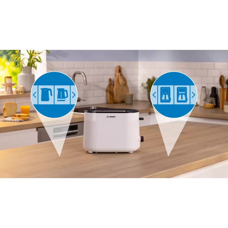 Bosch TAT2M121 röster 6 2 viilule 950 W valge