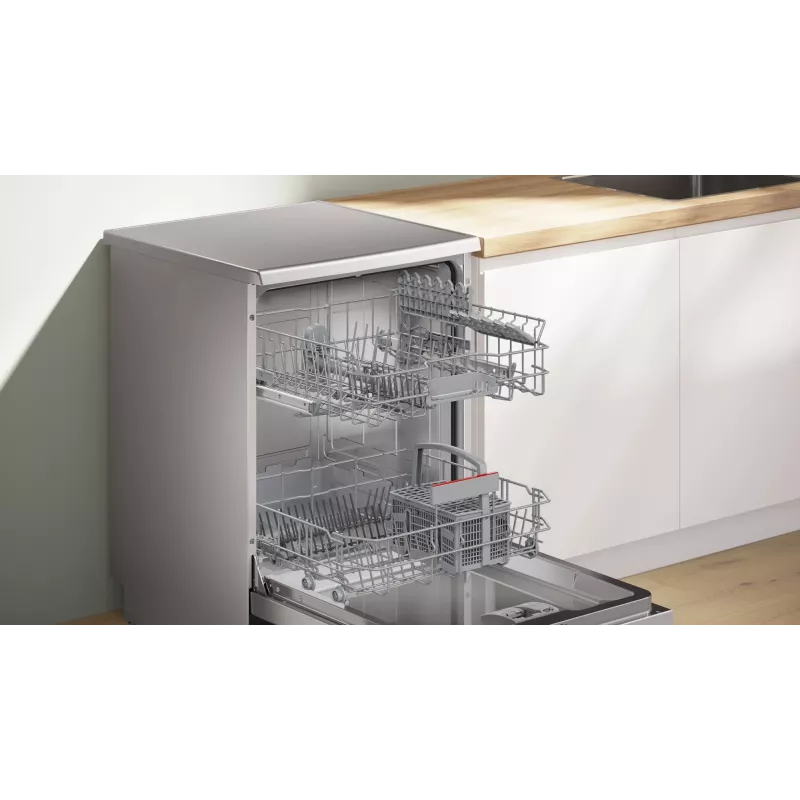 Nõudepesumasin Bosch Serie 2 SMS25GI09F — eraldiseisev, 12 komplekti, 60 cm, 46 dB, soojusvahetiga kuivatus