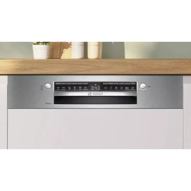 Täissüsteemi sisseehitatav nõudepesumasin Bosch SMI4EVS04E, täissuuruses 60 cm, 13 komplekti, energiaklass D, 6 programmi, Wi‑Fi, 46 dB