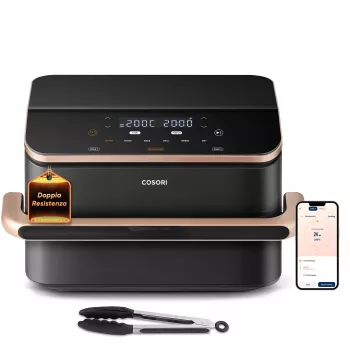 Cosori Dual Blaze Twinfry Chef Edition Topelt 10 L eraldiseisev 2800 W kuumaõhufritüür Tumehall, Roosikuld