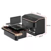 Cosori Dual Blaze Twinfry Chef Edition Topelt 10 L eraldiseisev 2800 W kuumaõhufritüür Tumehall, Roosikuld