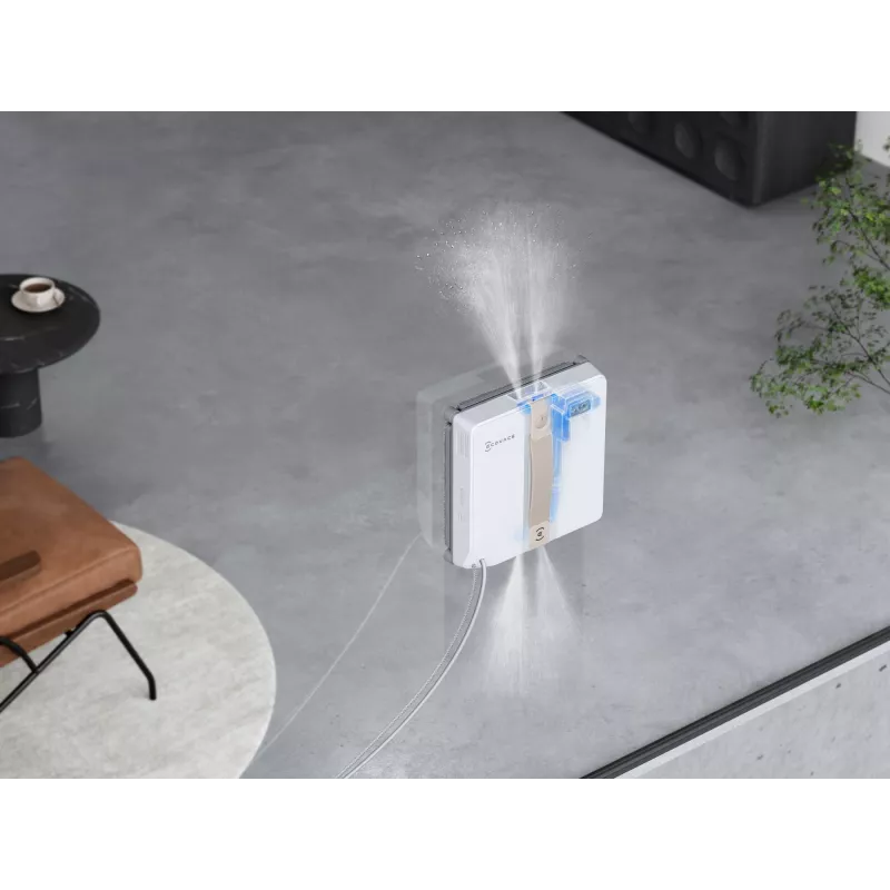 Akende puhastamise robot Ecovacs Winbot Mini — aku 3000 mAh, imemisvõimsus 7500 Pa, veepaak 0,06 L, harjadeta mootor, rakenduse tugi