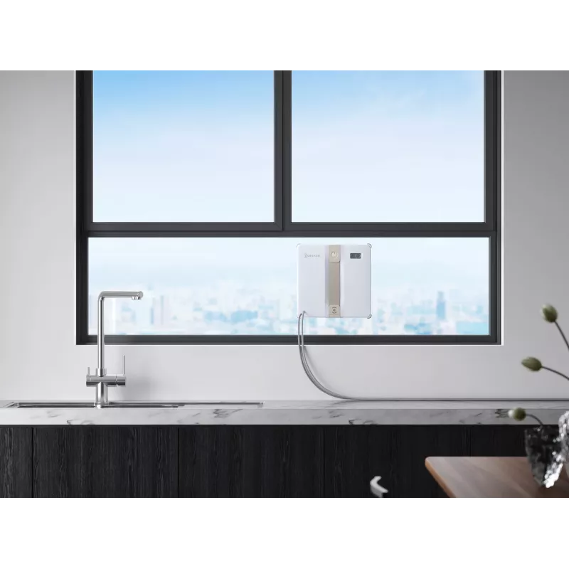 Akende puhastamise robot Ecovacs Winbot Mini — aku 3000 mAh, imemisvõimsus 7500 Pa, veepaak 0,06 L, harjadeta mootor, rakenduse tugi