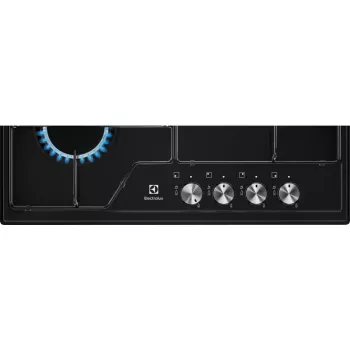 Electrolux EGS6424K, Must, Sisseehitatav, 60 cm, Gaasipliit, 4 keedupiirkonda