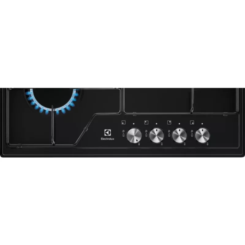 Electrolux EGS6424K, Must, Sisseehitatav, 60 cm, Gaasipliit, 4 keedupiirkonda