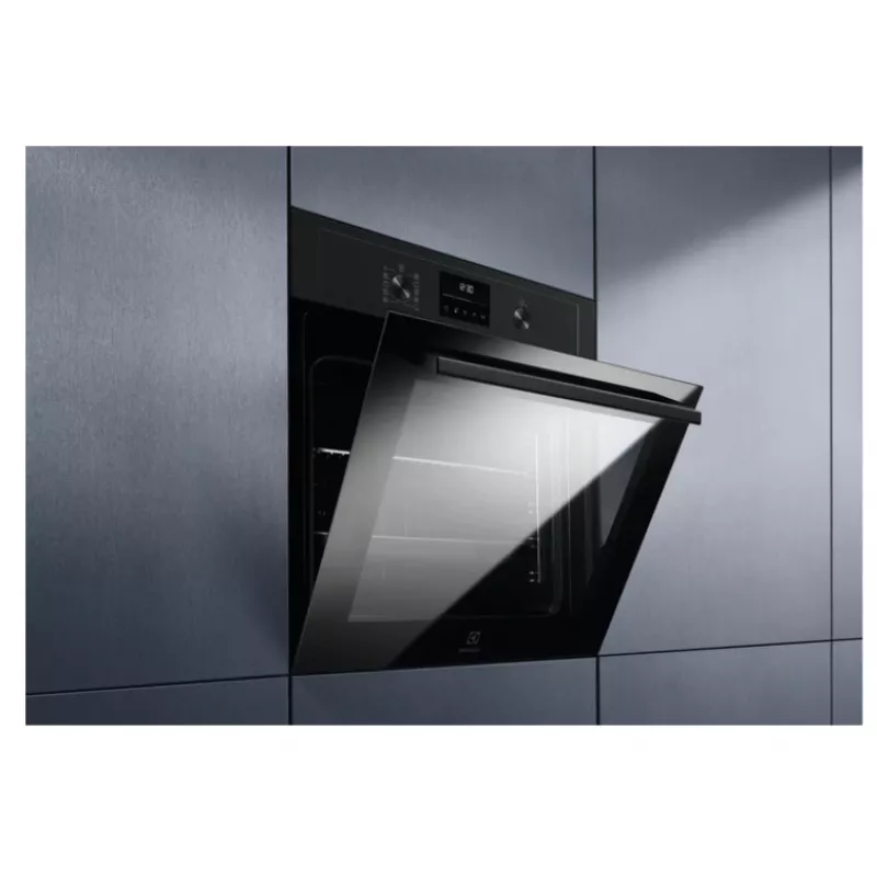 Sisseehitatud elektriahi Electrolux EOD4P57H — 72 L, pürolüütiline isepuhastus, aur ja konvektsioon, grill 2300 W, must