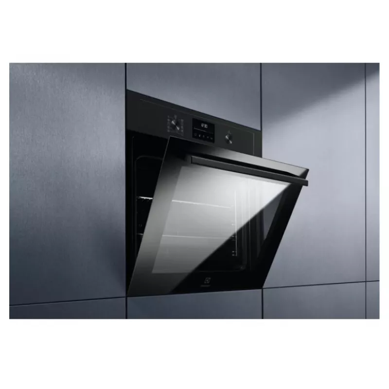 Sisseehitatud elektriahi Electrolux EOD4P57H — 72 L, pürolüütiline isepuhastus, aur ja konvektsioon, grill 2300 W, must