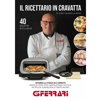 Lauapealne elektripizzaahi G3FERRARI G1018600 PRONTO PIZZA — 1700 W, kivist küpsetuspind, max 420°C, mahutab Ø32 cm pizza
