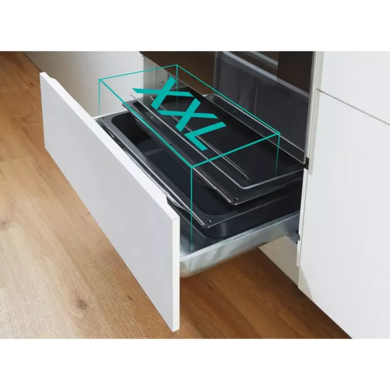 Vabaltseisev pliit Gorenje GECS5C70WA Elektripliit keeduplaat, 4 tsooni, valge, ahi 70 l, pöördnupud, LED-ekraan