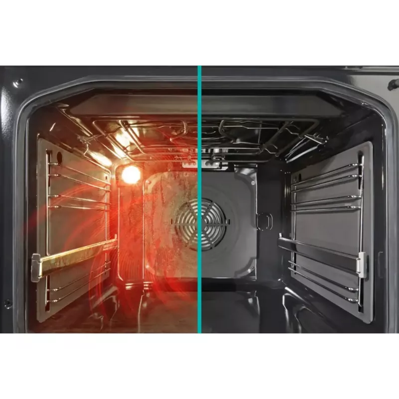 Vabaltseisev pliit Gorenje GECS5C70WA Elektripliit keeduplaat, 4 tsooni, valge, ahi 70 l, pöördnupud, LED-ekraan