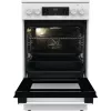 Vabaltseisev pliit Gorenje GECS5C70WA Elektripliit keeduplaat, 4 tsooni, valge, ahi 70 l, pöördnupud, LED-ekraan