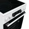 Vabaltseisev pliit Gorenje GECS5C70WA Elektripliit keeduplaat, 4 tsooni, valge, ahi 70 l, pöördnupud, LED-ekraan