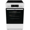Vabaltseisev pliit Gorenje GECS5C70WA Elektripliit keeduplaat, 4 tsooni, valge, ahi 70 l, pöördnupud, LED-ekraan
