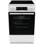 Vabaltseisev pliit Gorenje GECS5C70WA Elektripliit keeduplaat, 4 tsooni, valge, ahi 70 l, pöördnupud, LED-ekraan