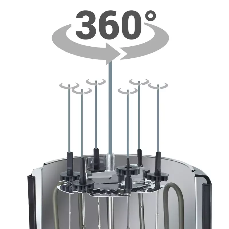 Kontaktgrill HEINRICH'S HDG 8687 — 1400 W, ümmargune, must, 250×360 mm