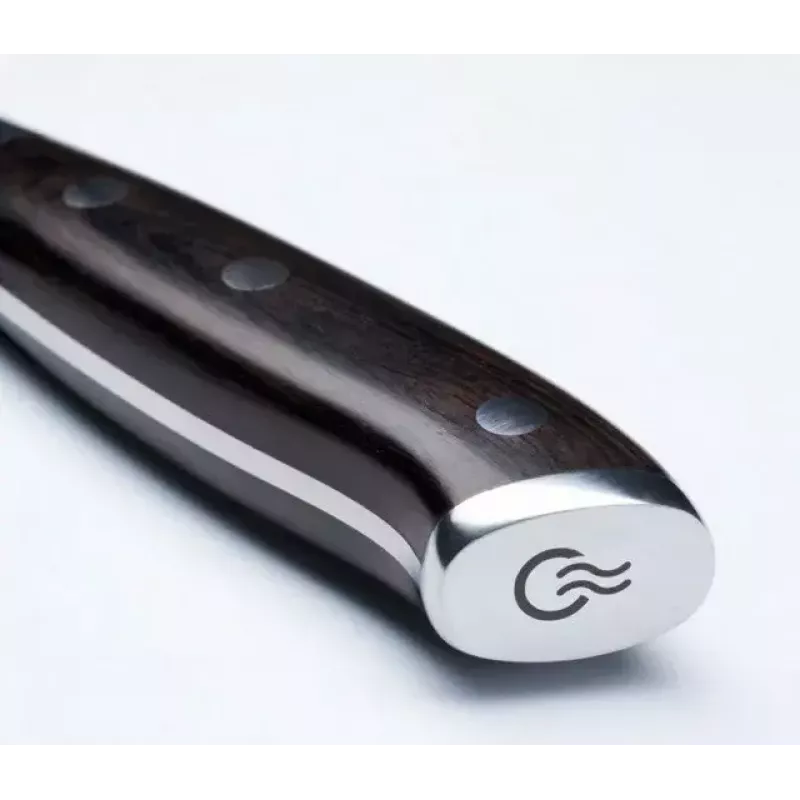 Cleaver KOHERSEN Elegance Ebony Wood Damascus steel cleaver 16.5 cm, 60 HRC, 13 cm käepide, 335 g