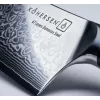 Cleaver KOHERSEN Elegance Ebony Wood Damascus steel cleaver 16.5 cm, 60 HRC, 13 cm käepide, 335 g