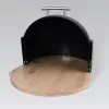 Leivakarp Maestro MR-1678G-Must — ovaalne leiva säilitusanum, plastist bambusest kaanega, 350×200×250 mm