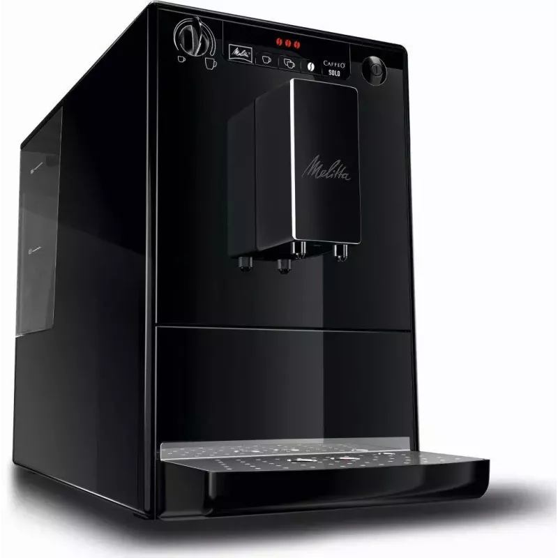 Espressomasin MELITTA Caffeo Solo — täisautomaatne, 1,2 l veepaak, sisseehitatud veski, 15 baari, 120 g oa punker, must