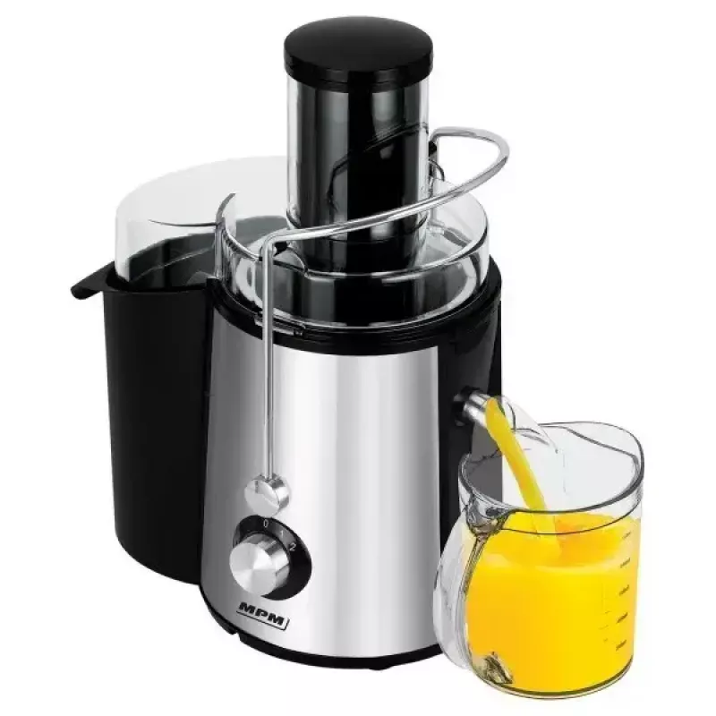 Tsentrifuugimahlapress MPM MSO-18-M, 1000 W mootor, 1 L mahlaanum, 2-astmeline juhtimine, roostevaba teras, must/hõbedane