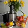 Tsentrifuugimahlapress MPM MSO-18-M, 1000 W mootor, 1 L mahlaanum, 2-astmeline juhtimine, roostevaba teras, must/hõbedane