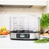Toidukuivati MPM MSG-12 dehüdraator, 6 alus, 380 W, 35–75 °C, 0,5–36 h taimer, roostevabast terasest korpus