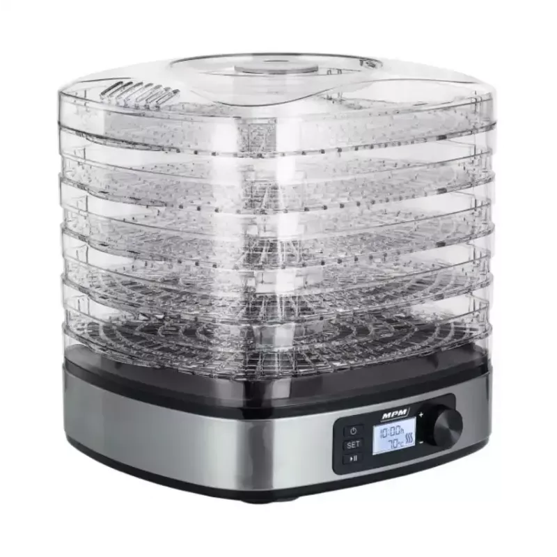 Toidukuivati MPM MSG-12 dehüdraator, 6 alus, 380 W, 35–75 °C, 0,5–36 h taimer, roostevabast terasest korpus