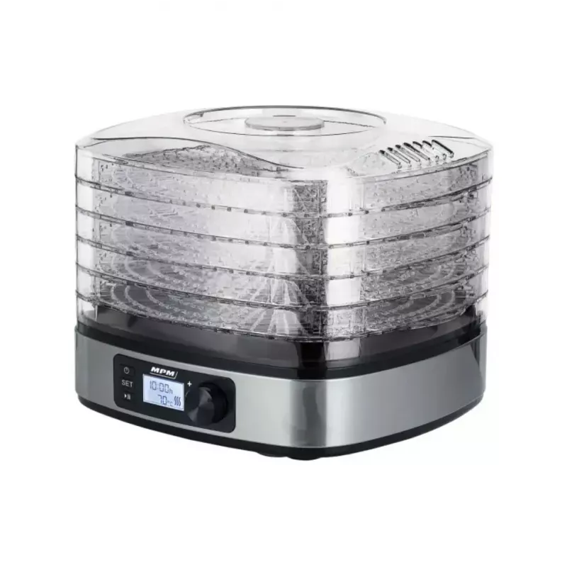 Toidukuivati MPM MSG-12 dehüdraator, 6 alus, 380 W, 35–75 °C, 0,5–36 h taimer, roostevabast terasest korpus
