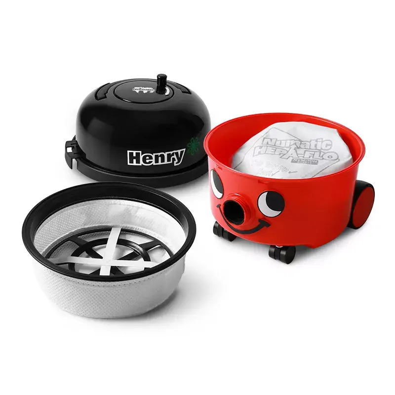 Silindertolmuimeja NUMATIC HENRY HVR200-11 — 9 l tolmukott, 620 W, HEPA 11, 10 m juhe, punane