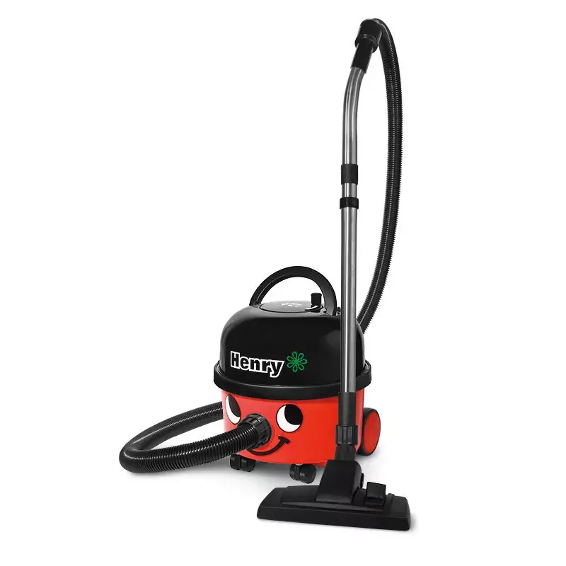 Silindertolmuimeja NUMATIC HENRY HVR200-11 — 9 l tolmukott, 620 W, HEPA 11, 10 m juhe, punane