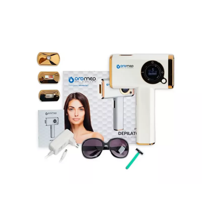Epilaator ORO-MED ORO-IPL ICE – IPL-laseriga juuste ja keha epilaator, 48 W, 3 eemaldatavat otsakut, kaitseprillid