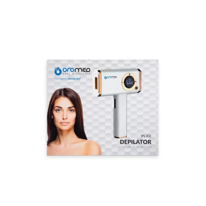 Epilaator ORO-MED ORO-IPL ICE – IPL-laseriga juuste ja keha epilaator, 48 W, 3 eemaldatavat otsakut, kaitseprillid