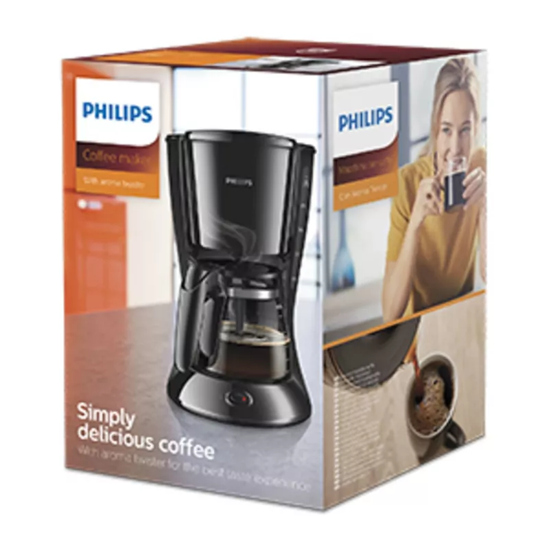 Philips Daily Collection HD7461/20 Kohvimasin, Tilkkohvimasin, 1.2 L, Jahvatatud kohv, 1000 W, Must