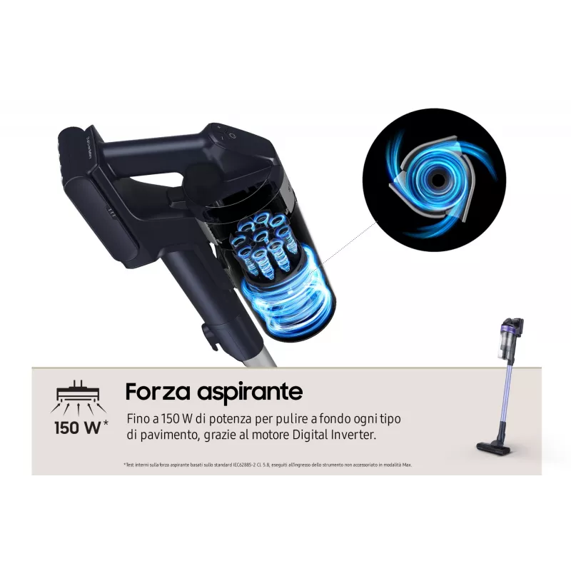 Samsung VS15A6031R4 varstolmuimeja aku kuiveta kottideta 0.8 L must